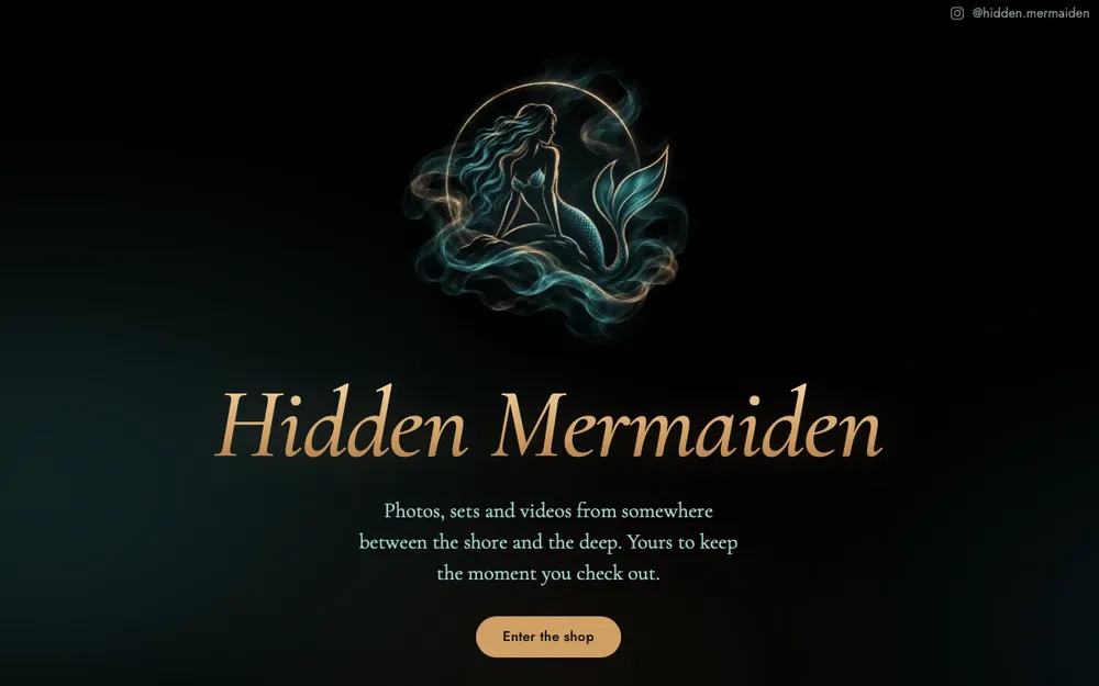 Hidden Mermaiden shop homepage